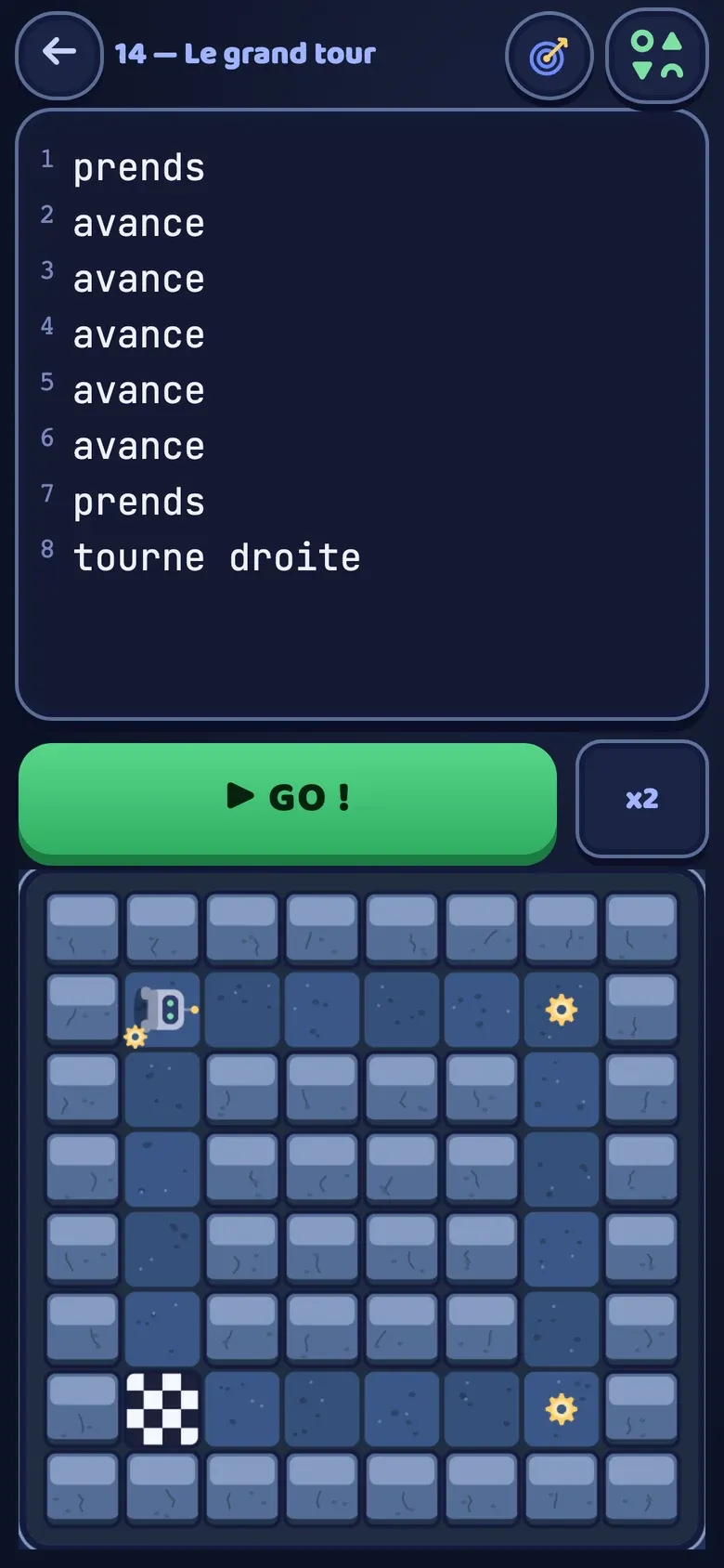 Écrire : capture du jeu