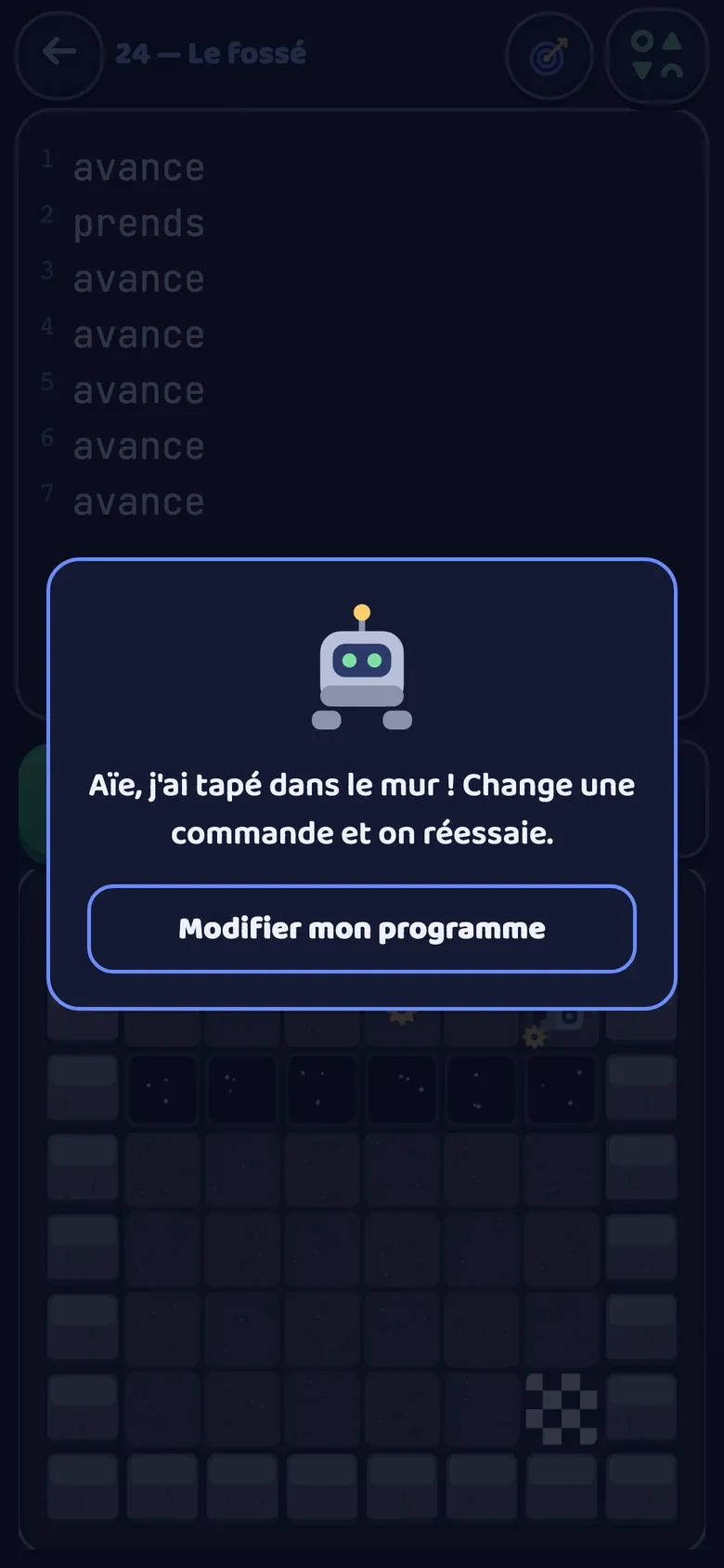 Corriger : capture du jeu